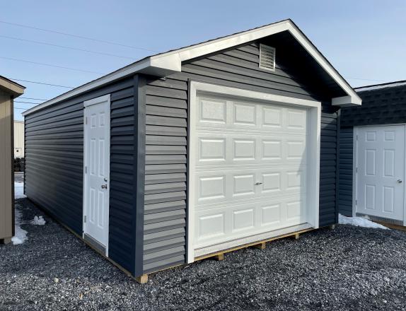 14'x24' 1-Car Peak Garage with vented eaves from Pine Creek Structures in Harrisburg, PA